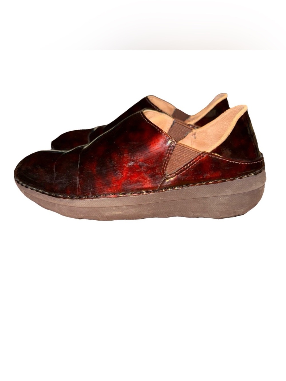 FITFLOP Women's Superloafer Tortoiseshell Loafer Chocolate‎ Brown Turtle size 6